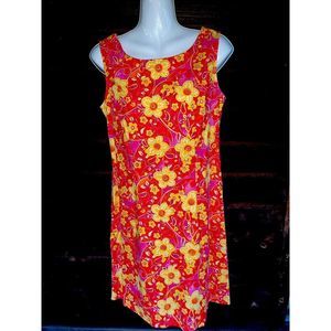Funky Floral Summer Dress Women’s 7/8 Bold Bright Giorgio Fiorlini Sleeveless